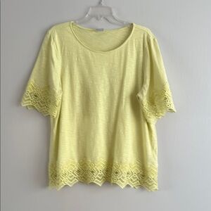 Chico's yellow blouse size 3